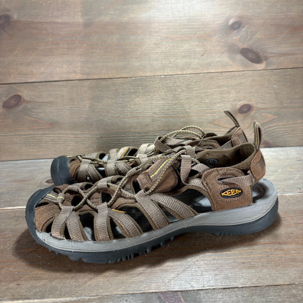Keen Whisper Womens size 8.5 shoes Brown Waterproof Suede Hiking Sport sandals